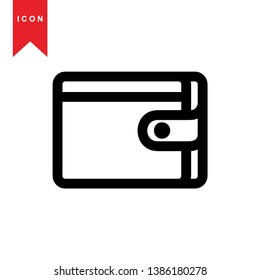 wallet icon vector illustration. - Vector