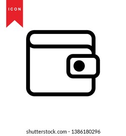 wallet icon vector illustration. - Vector
