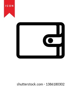wallet icon vector illustration. - Vector