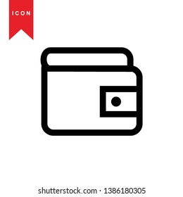 wallet icon vector illustration. - Vector