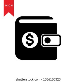 wallet icon vector illustration. - Vector