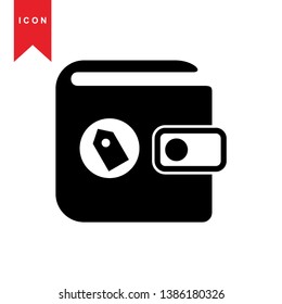wallet icon vector illustration. - Vector