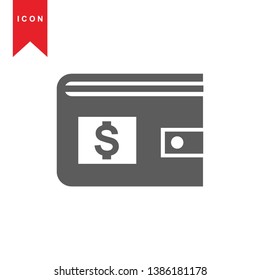 wallet icon vector illustration. - Vector