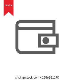 wallet icon vector illustration. - Vector
