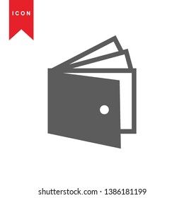 wallet icon vector illustration. - Vector