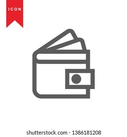wallet icon vector illustration. - Vector
