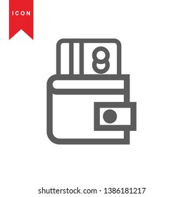 wallet icon vector illustration. - Vector