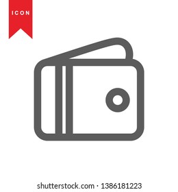 wallet icon vector illustration. - Vector