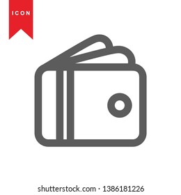 wallet icon vector illustration. - Vector