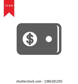 wallet icon vector illustration. - Vector