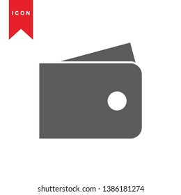 wallet icon vector illustration. - Vector