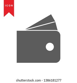 wallet icon vector illustration. - Vector