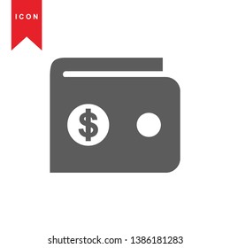 wallet icon vector illustration. - Vector