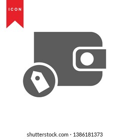 wallet icon vector illustration. - Vector