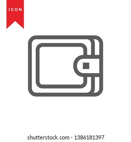 wallet icon vector illustration. - Vector