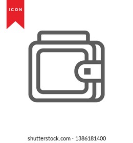 wallet icon vector illustration. - Vector