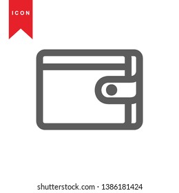 wallet icon vector illustration. - Vector