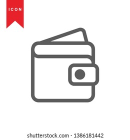 wallet icon vector illustration. - Vector