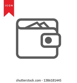wallet icon vector illustration. - Vector