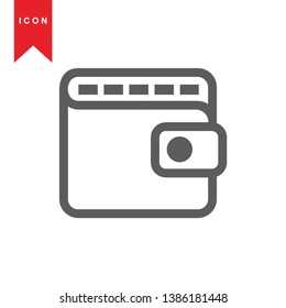 wallet icon vector illustration. - Vector