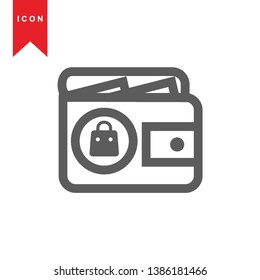wallet icon vector illustration. - Vector