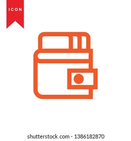 wallet icon vector illustration. - Vector