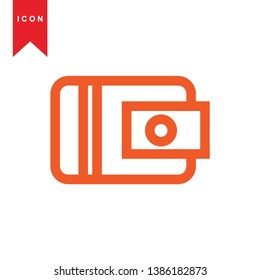 wallet icon vector illustration. - Vector
