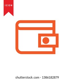 wallet icon vector illustration. - Vector