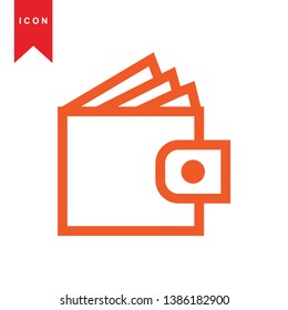 wallet icon vector illustration. - Vector