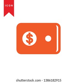 wallet icon vector illustration. - Vector