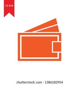 wallet icon vector illustration. - Vector
