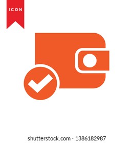 wallet icon vector illustration. - Vector