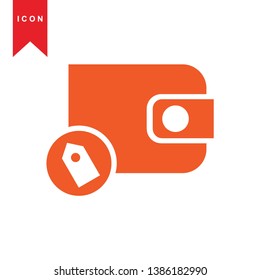wallet icon vector illustration. - Vector