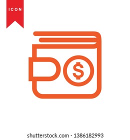 wallet icon vector illustration. - Vector