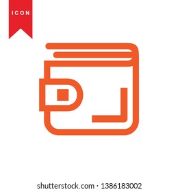 wallet icon vector illustration. - Vector