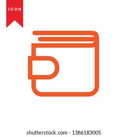 wallet icon vector illustration. - Vector