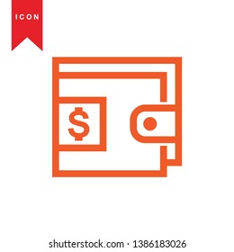 wallet icon vector illustration. - Vector