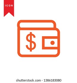 wallet icon vector illustration. - Vector