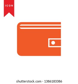 wallet icon vector illustration. - Vector
