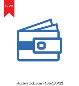 wallet icon vector illustration. - Vector