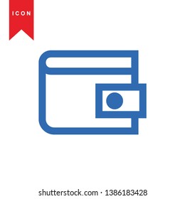 wallet icon vector illustration. - Vector