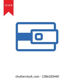 wallet icon vector illustration. - Vector