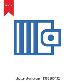 wallet icon vector illustration. - Vector