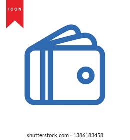 wallet icon vector illustration. - Vector