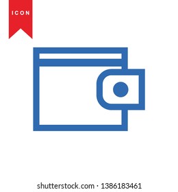wallet icon vector illustration. - Vector