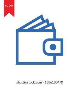 wallet icon vector illustration. - Vector