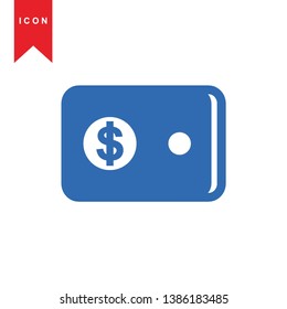 wallet icon vector illustration. - Vector
