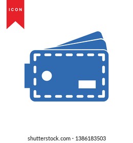 wallet icon vector illustration. - Vector