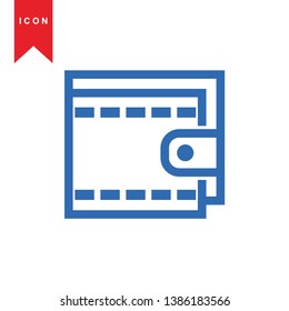 wallet icon vector illustration. - Vector