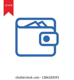 wallet icon vector illustration. - Vector